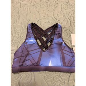 NWT NUX sports bra blue / black